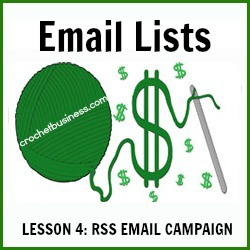 how to make a rss email campaign in mailchimp on crochetbusiness.com 