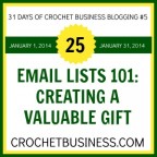 email lists 101 for crochet bloggers - the gift on crochetbusiness.com