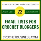 email lists for crochet bloggers on crochetbusiness.com