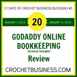 GoDaddy Bookkeeping Review on Crochetbusiness.com