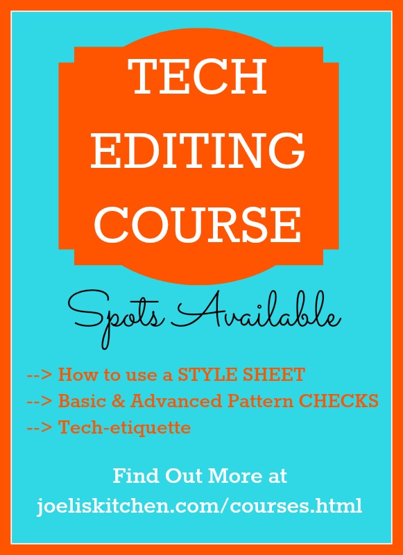 Joeli's Tech Editing Course